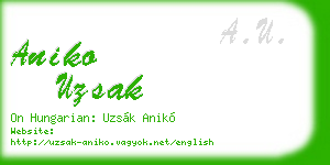 aniko uzsak business card
