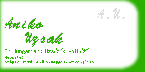 aniko uzsak business card